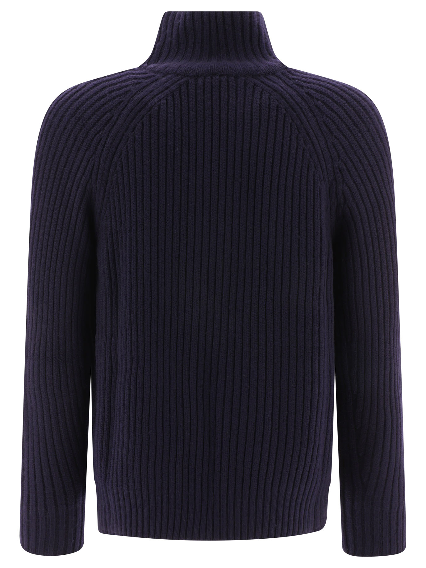 TOM FORD Blue Ribbed zippered sweater